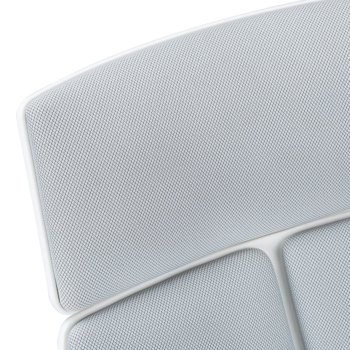 Fauteuil président Hayes de 25 po - blanc et gris