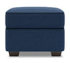 Pouf personnalisable Roll de Sofa Lab de 24 po fabriqué au Canada en tissu d’apparence lin - bleu Pax Navy