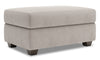 Pouf de rangement personnalisable The Trunk de Sofa Lab de 39 po fabriqué au Canada en tissu d’apparence lin - gris Pax Slate