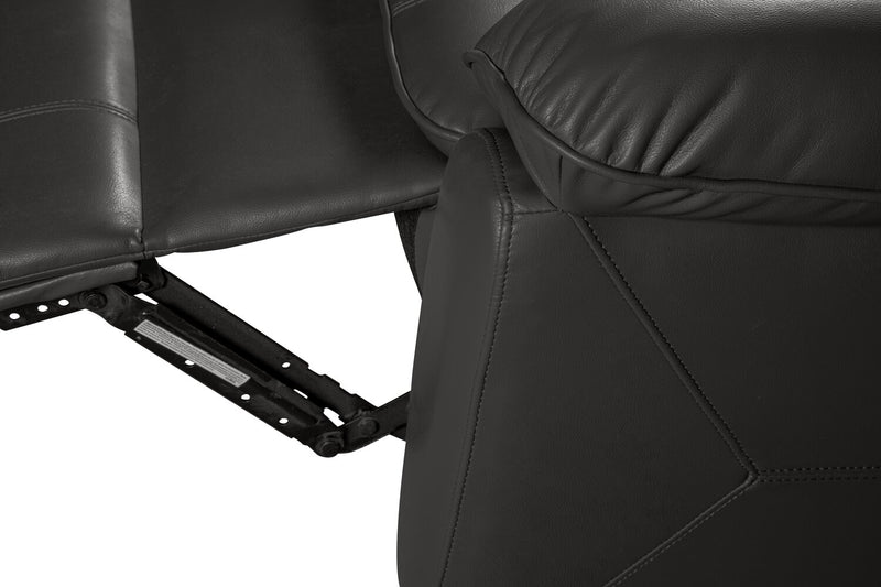 Fauteuil inclinable Chandler de 37 po en tissu d’apparence cuir - gris