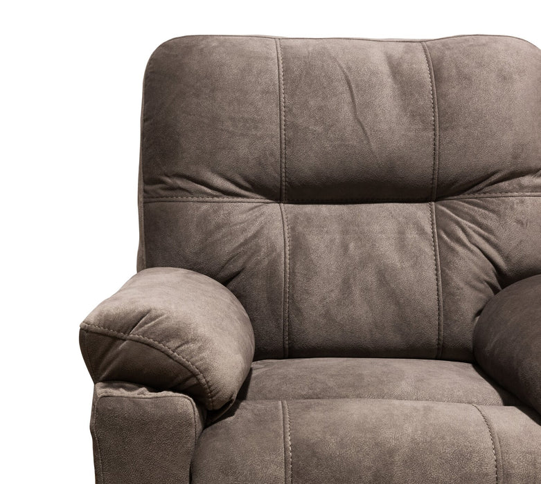 Fauteuil coulissant inclinable Gybson de 38 po fabriqué au Canada en tissu - brun latté