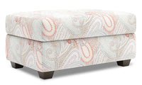 Pouf de rangement The Trunk de Sofa Lab de 39 po fabriqué au Canada en tissu - Eden multicolore