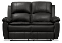 Causeuse à inclinaison électrique Chandler de 60 po en tissu d’apparence cuir - gris