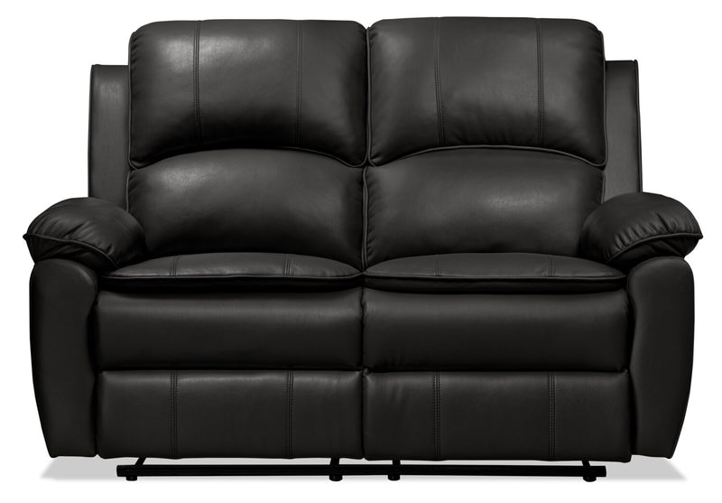 Causeuse à inclinaison électrique Chandler de 60 po en tissu d’apparence cuir - gris