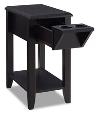 Table de fauteuil Torry de 11,5 po avec tiroir - rouge cacao