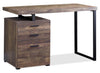 Bureau réversible Clayton de 47,25 po à 3 tiroirs - brun foncé