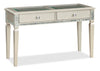 Table de salon somptueuse Tyra de 48 po avec rangement - champagne