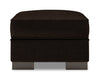 Pouf personnalisable Track de Sofa Lab de 24 po fabriqué au Canada en tissu de chenille - brun Luxury Chocolate