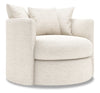 Fauteuil d’appoint pivotant Nest de Sofa Lab personnalisable de 41 po fabriqué au Canada en tissu de chenille - beige Luxury Sand