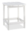 Table de bout Bask pour la terrasse à l’extérieur - 15 po (L), plastique à haute densité, résistante aux rayons UV et aux intempéries - blanche