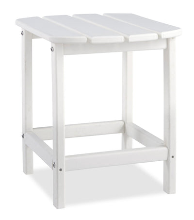 Bask End Table - White