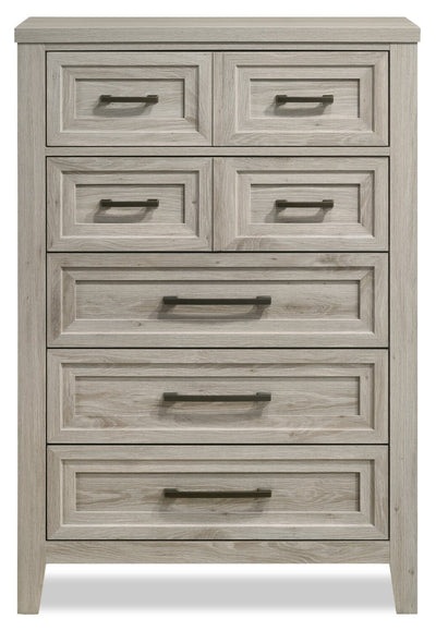 Lara Bedroom Chest of Drawers, 5-Drawer, 33.9"W x 50.5"H - Antique Grey | Commode verticale Lara de 33,9 po (L) x 50,5 po (H) à 5 tiroirs pour la chambre à coucher - gris antique