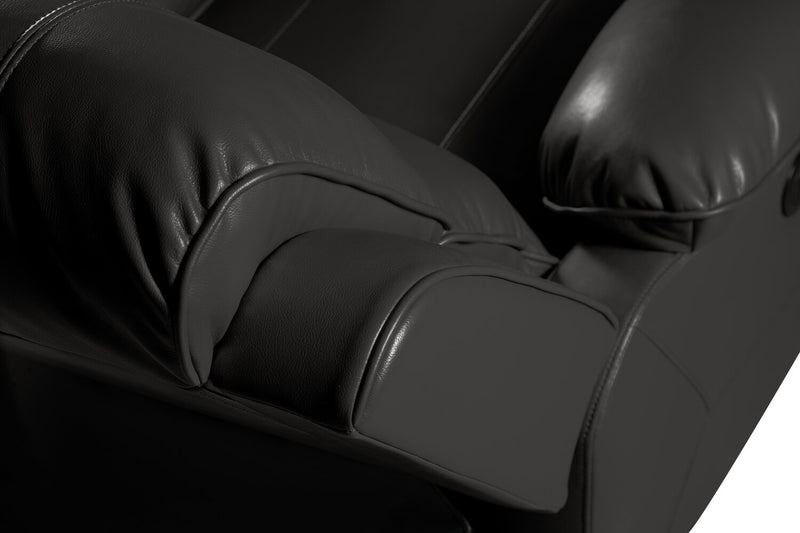 Fauteuil à inclinaison électrique Chandler de 37 po en tissu d’apparence cuir - gris