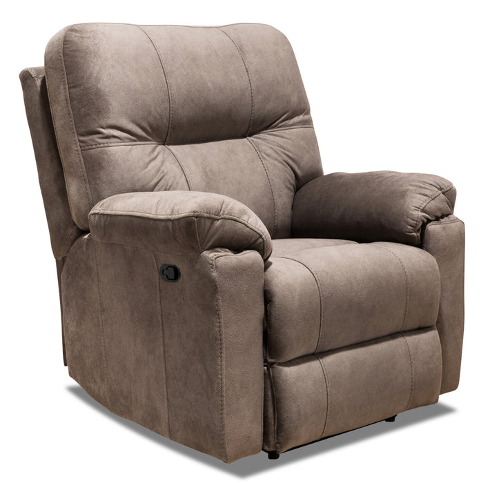 Fauteuil coulissant inclinable Gybson de 38 po fabriqué au Canada en tissu - brun latté