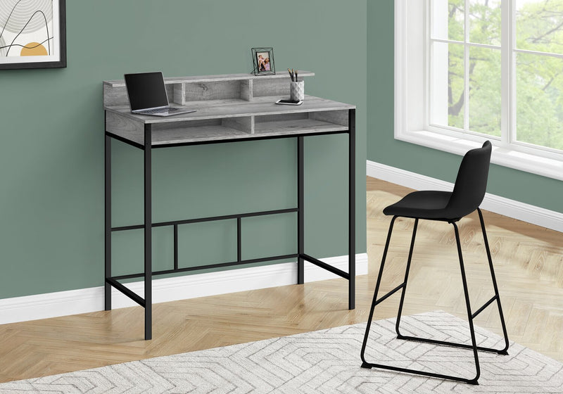 Bureau debout Melissa de 47,25 po à compartiments - gris