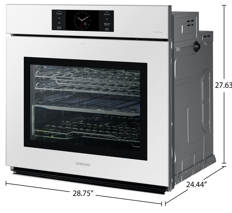Four mural simple électrique Samsung de 5,1 pi³ et de 30 po avec caméra AI Pro CookingMC et Air Sous Vide - blanc - NV51CB700S12AA