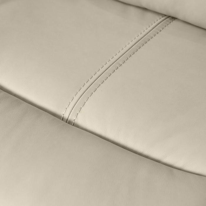 Causeuse à inclinaison électrique Prescott de Scott Living de 79 po en cuir véritable avec appuie-têtes électriques - gris platine