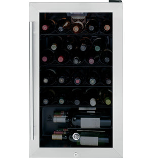 Refroidisseur à vin GE de 4,1 pi³ et de 19 po - acier inoxydable - GWS04HAESS
