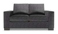 Causeuse Track de Sofa Lab de 62 po fabriquée au Canada en tissu d’apparence lin - gris Luxury Charcoal