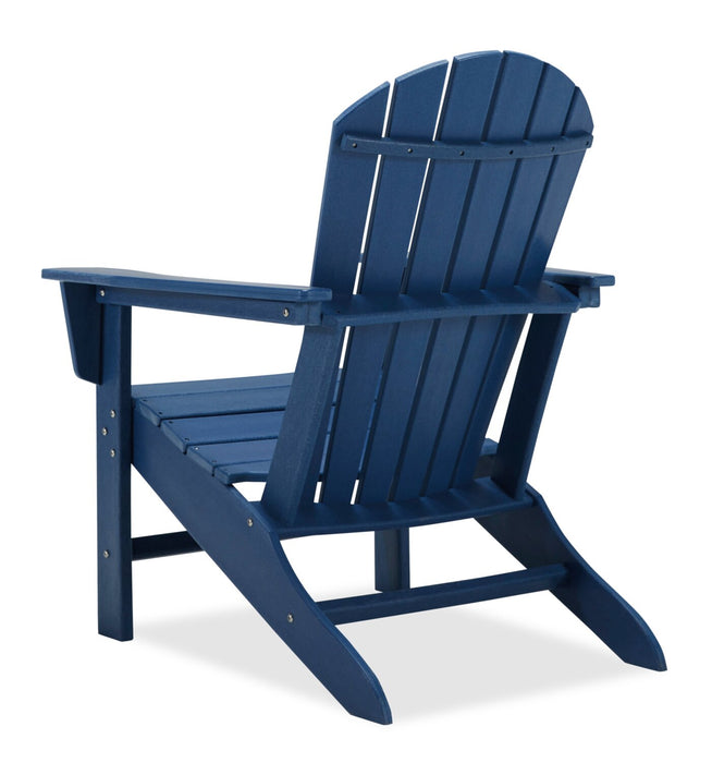 Chaise Adirondack Bask pour la terrasse à l’extérieur - plastique à haute densité, résistante aux rayons UV et aux intempéries - bleue