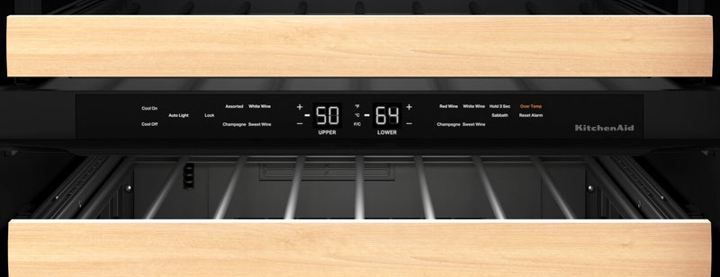 Réfrigérateur à vin KitchenAid de 5 pi³ et de 24 po sous le comptoir - acier inoxydable - KUWL214KSB