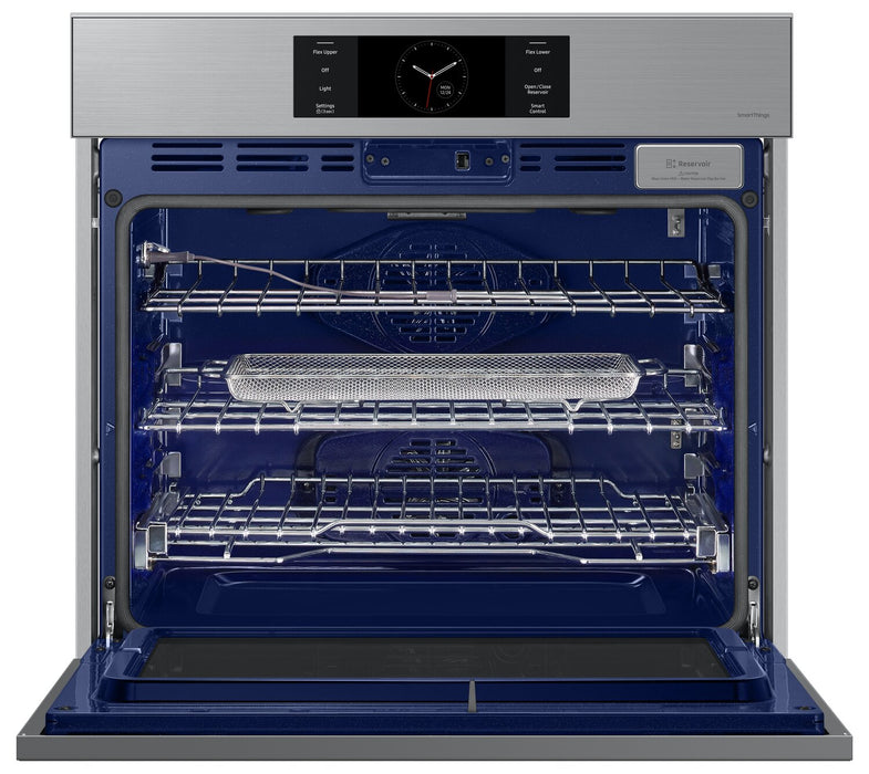 Four mural simple électrique Samsung de 5,1 pi³ et de 30 po avec caméra AI Pro CookingMC et Air Sous Vide - acier inoxydable - NV51CG700SSRAA