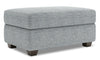 Pouf de rangement personnalisable The Trunk de Sofa Lab de 39 po fabriqué au Canada en tissu d’apparence lin - gris Luna Pewter