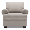 Fauteuil Roll de Sofa Lab personnalisable de 42 po fabriqué au Canada en tissu d’apparence lin avec accoudoirs enroulés - gris Pax Slate