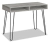 Bureau Ezra de 40 po avec compartiments ouverts - gris