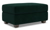 Pouf de rangement personnalisable The Trunk de Sofa Lab de 39 po fabriqué au Canada en tissu de velours - vert Hunter Green
