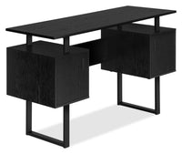 Bureau Rafa de 47,75 po avec 2 armoires de rangement - noir