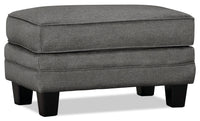 Pouf Tula de 35 po fabriqué au Canada en tissu - gris acier