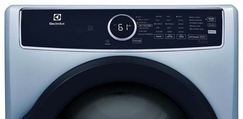 Sécheuse à gaz Electrolux de 8 pi³ avec vapeur - bleu glacier - superposable - ELFG7437AG
