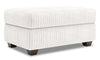 Pouf de rangement personnalisable The Trunk de Sofa Lab de 39 po fabriqué au Canada en tissu - blanc Dolphin White