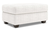 Pouf de rangement The Trunk de Sofa Lab de 39 po fabriqué au Canada en tissu - blanc Dolphin White