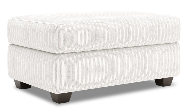 Pouf de rangement personnalisable The Trunk de Sofa Lab de 39 po fabriqué au Canada en tissu - blanc Dolphin White