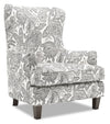 Fauteuil d’appoint à oreilles Sofa Lab personnalisable de 32 po fabriqué au Canada en tissu - Dalmatian multicolore