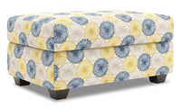 Pouf de rangement The Trunk de Sofa Lab de 39 po fabriqué au Canada en tissu - Sunshine multicolore