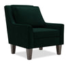 Fauteuil d’appoint club Sofa Lab personnalisable de 29 po fabriqué au Canada en tissu de velours avec pattes en bois - vert Hunter Green