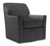 Fauteuil d’appoint pivotant Sofa Lab personnalisable de 31 po fabriqué au Canada en tissu de chenille - gris Luxury Charcoal