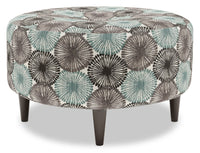 Pouf The Curve de Sofa Lab de 31 po fabriqué au Canada en tissu - Spa multicolore