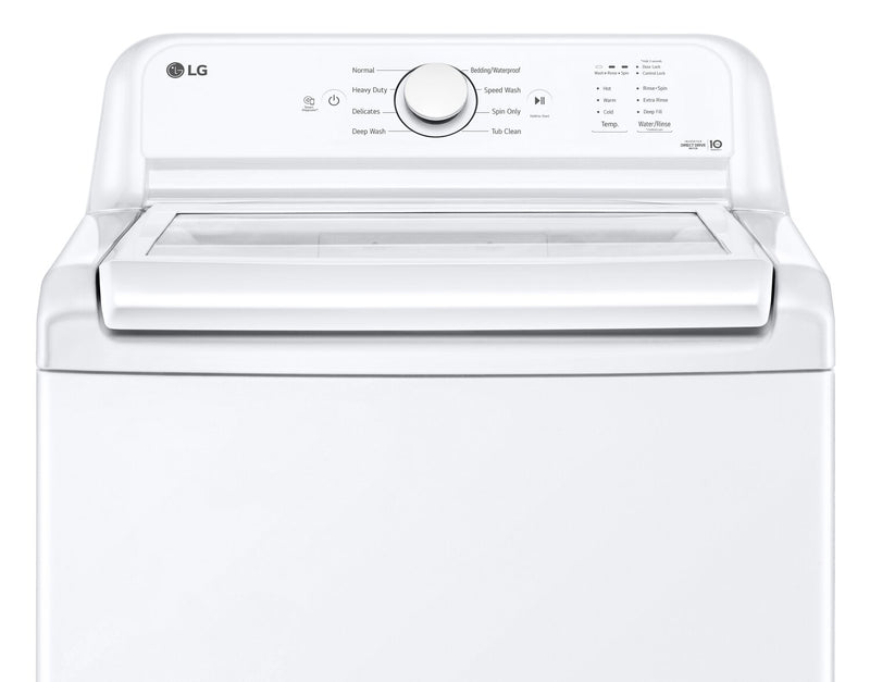 Laveuse haute efficacité LG à chargement par le haut de 4,8 pi³ - blanche - WT6105CW
