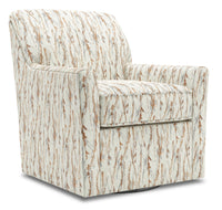 Fauteuil d’appoint pivotant Sofa Lab de 31 po fabriqué au Canada en tissu - Mineral multicolore