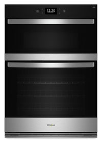 Four mural combiné électrique Whirlpool de 4,3 pi³ et de 30 po avec convection véritable - acier ino…