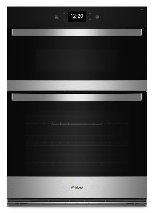 Four mural combiné électrique Whirlpool de 4,3 pi³ et de 30 po avec convection véritable - acier inoxydable résistant aux traces de doigts - WOEC7027PZ