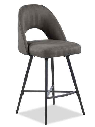 Elijah Swivel Counter-Height Stool - Grey