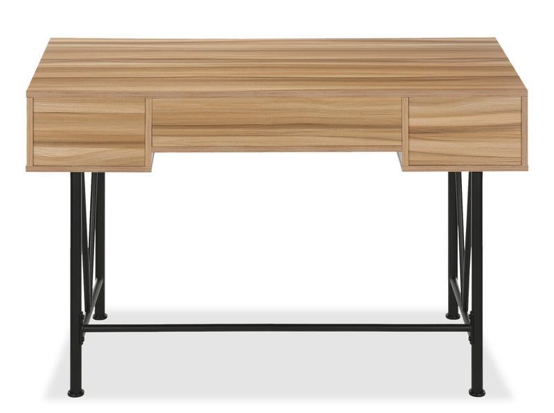 Bureau Shia de 47,25 po à 3 tiroirs - naturel