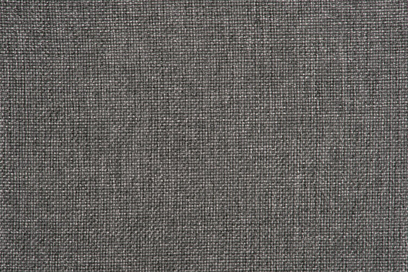 Causeuse Tula de 65 po fabriquée au Canada en tissu avec accoudoirs enroulés et coussins décoratifs - gris acier