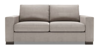 Sofa Track de Sofa Lab de 75 po de format condo fabriqué au Canada en tissu d’apparence lin - gris Pax Slate