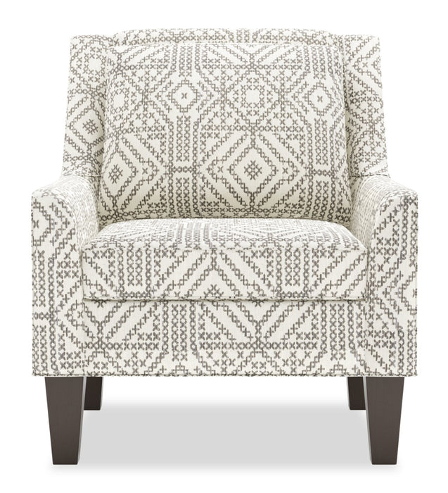 Fauteuil d’appoint club Sofa Lab personnalisable de 29 po fabriqué au Canada en tissu avec pattes en bois - Greystone multicolore